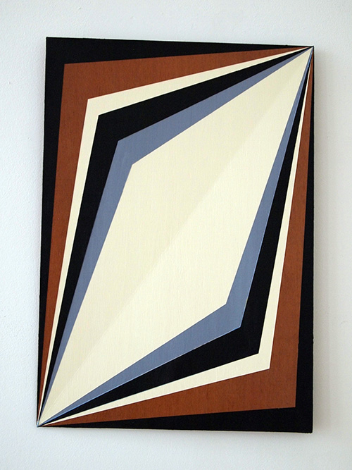 Guido Winkler - One of the endless possibilities of seeing a particular rectangle a little different XII, 2011, Acrylics on wooden strecher, cut and folded